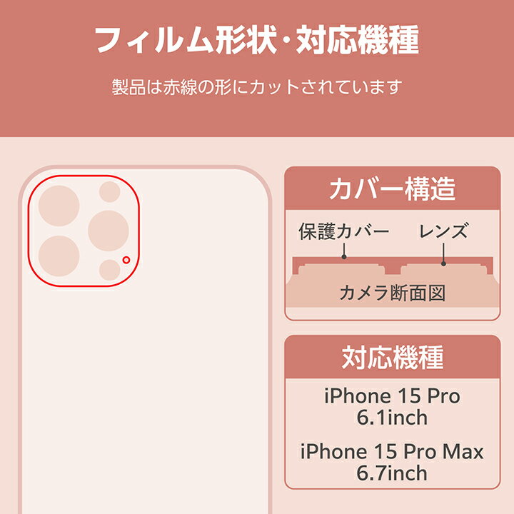 エレコム iPhone 15 Pro / 15 Pro Max 用 iPhone 15 Pro/Pro Max用 ＆me カメラレンズカバー ガラス パレットカラー iPhone 15 Pro / 15 Pro Max カメラレンズカバー ガラス ＆Me パレットカラー カフェオレ PM-A23CFLLP5BE