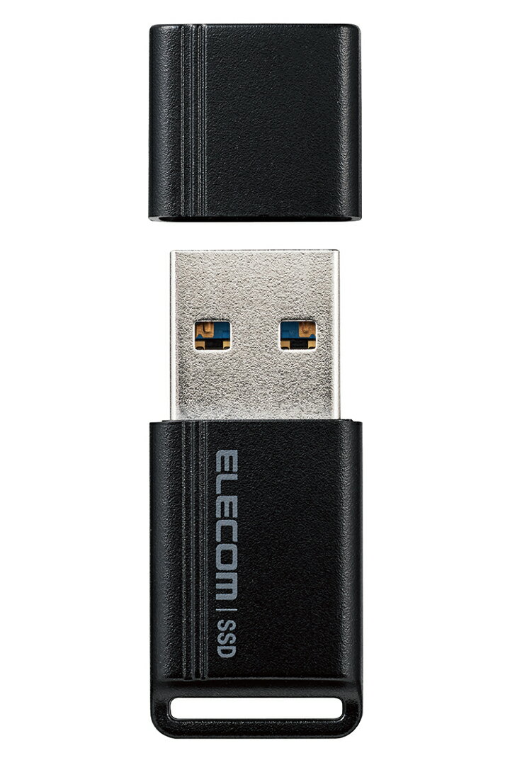 エレコム 外付け ポータブル SSD 小型 USBメモリ 型 1TB 読み込み 最大600MB/s USB 5Gbps( USB3.2(Gen1) ) 外付けSSD PlayStation (R) 5 PS5 PS4 ブラック ELECOM ESD-EXS1000GBK - Image 2