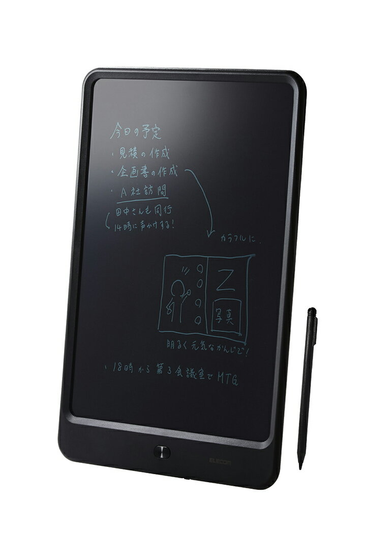 エレコム 大画面の12インチ デジタル メモパッド ブラック EP-12BK-AZ 2