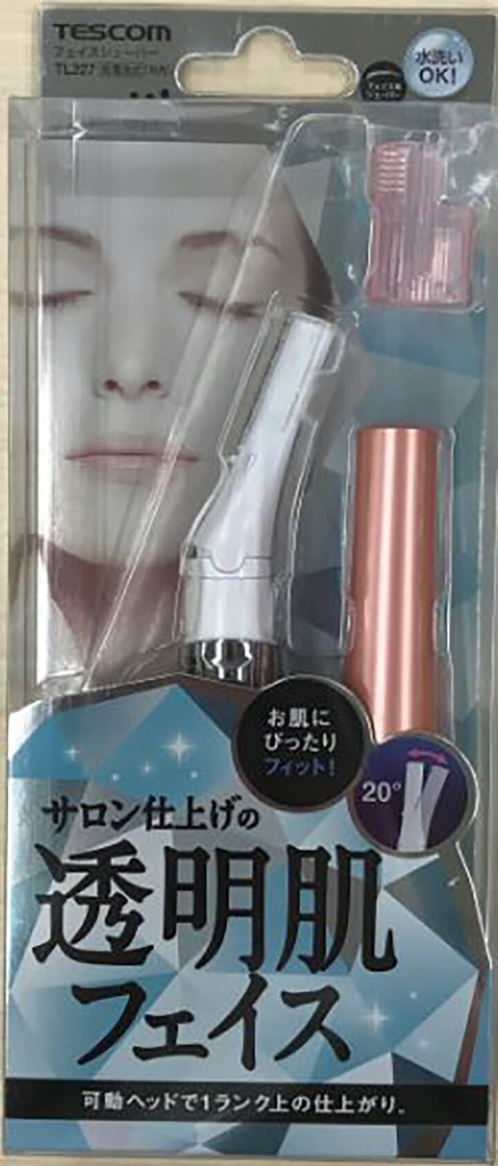 TESCOM フェイスシェーバー MeUP フェイス・まゆ 乾電池式 ピンク テスコム TL227 P