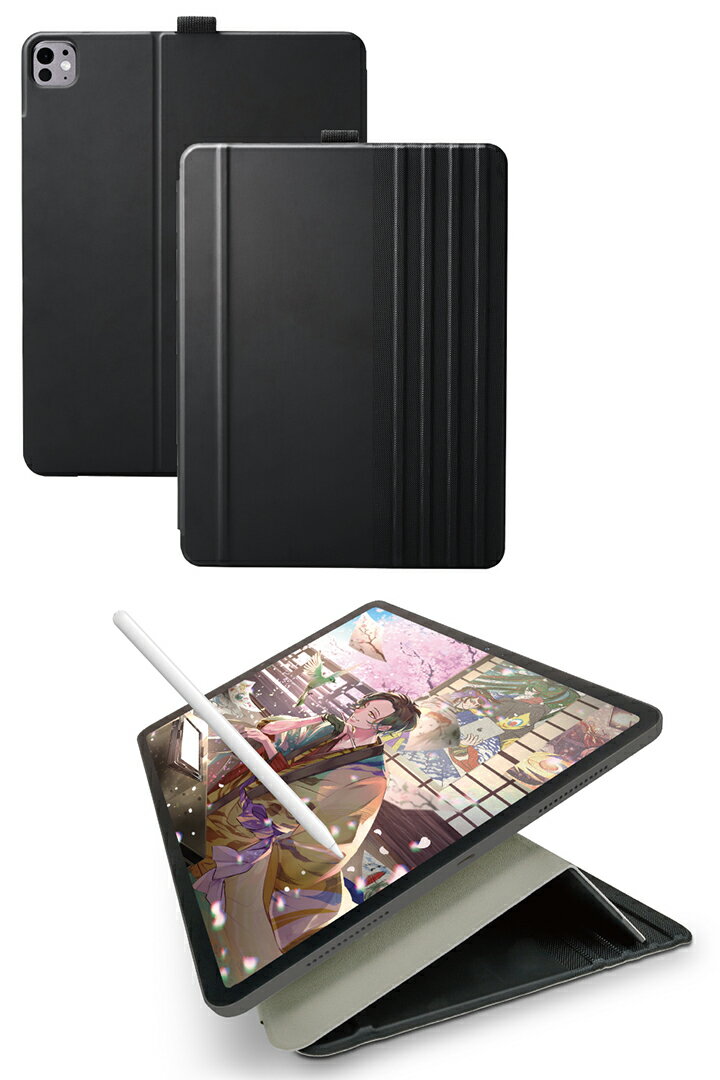 エレコム iPad Pro 13inch 用 フラップケース ソフトレザー ドローイング 8アングル スリープ対応 フラップ ケース 13インチiPad Pro...