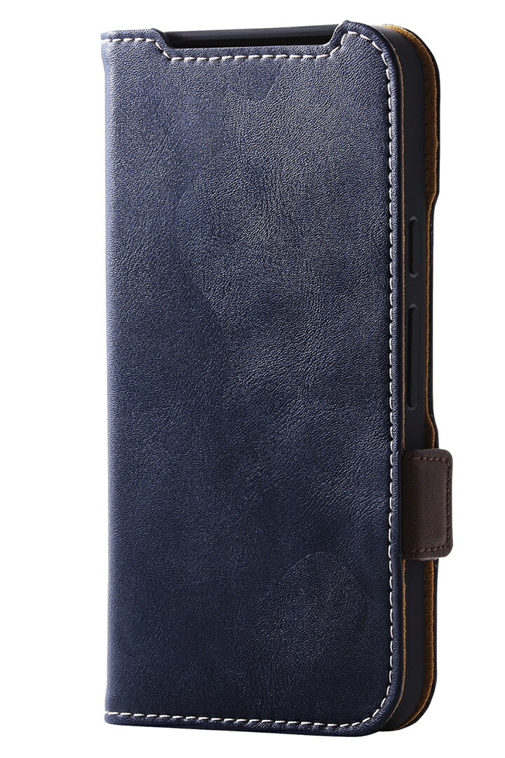 エレコム Google Pixel 9 / 9 Pro 用 ソフトレザーケース 磁石付 耐衝撃 ステッチ GooglePixel9 Pro ソフトレザー ケース カバー ネイビー ELECOM PM-P242PLFYNV