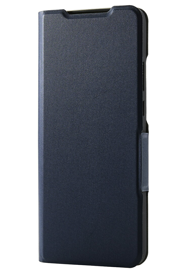 エレコム motorola edge 40 neo 用 ソフトレザーケース 薄型 磁石付き ソフトレザー ケース 手帳型 UltraSlim 薄型 磁石付き ネイビー PM-R242PLFUNV