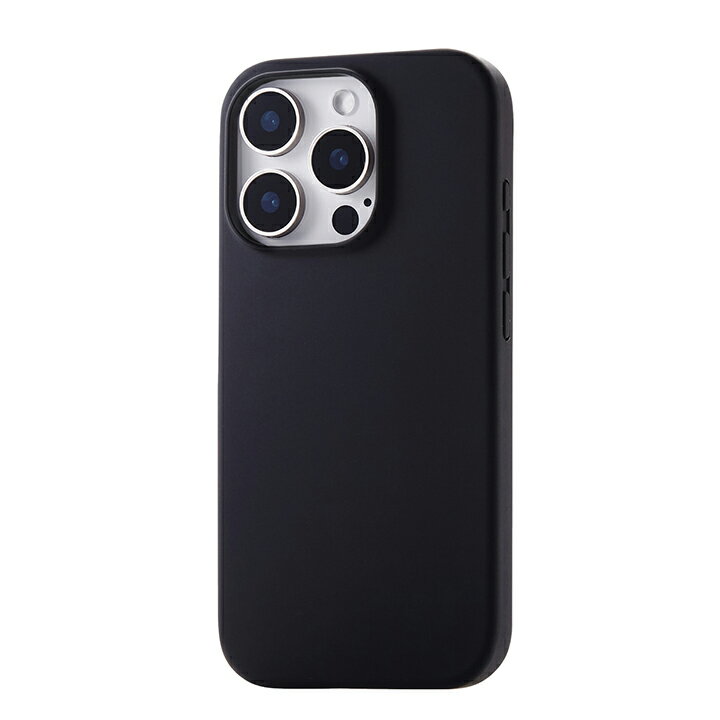 エレコム iPhone16 Pro 用 ハイブリッドケース シリコン カラータイプ 3眼 6.3 スマホ ハイブリッド ケース カバー ブラック ELECOM PM-A24CHVSCCBK