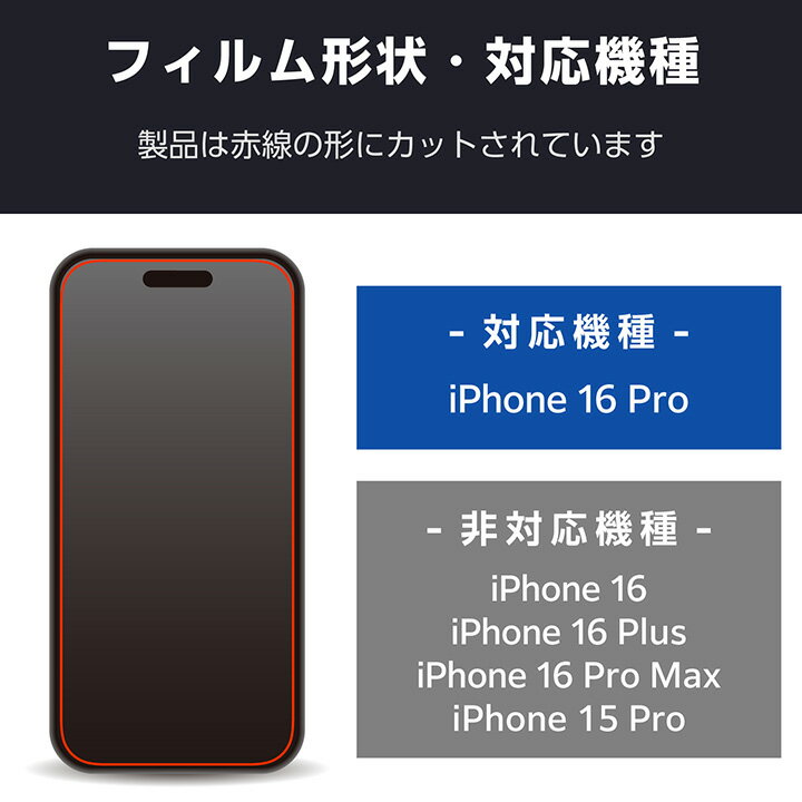 エレコム iPhone16 Pro 用 ガラスフィルム 極薄 傷に強い 0.15mm 高透明 3眼 6.3 スマホ ガラス フィルム 液晶 保護フィルム ELECOM PM-A24CFLGS2