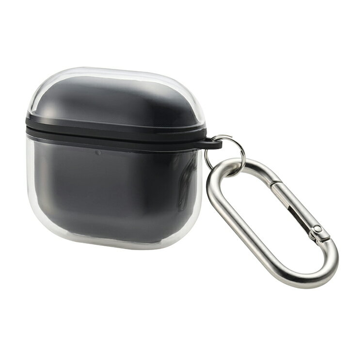 エレコム AirPods 第4世代 用 MUBRAIN ソフトケース エアバッグ エアポッズ ソフト ケース カバー ブラック ELECOM AVA-AP06AIR2BK