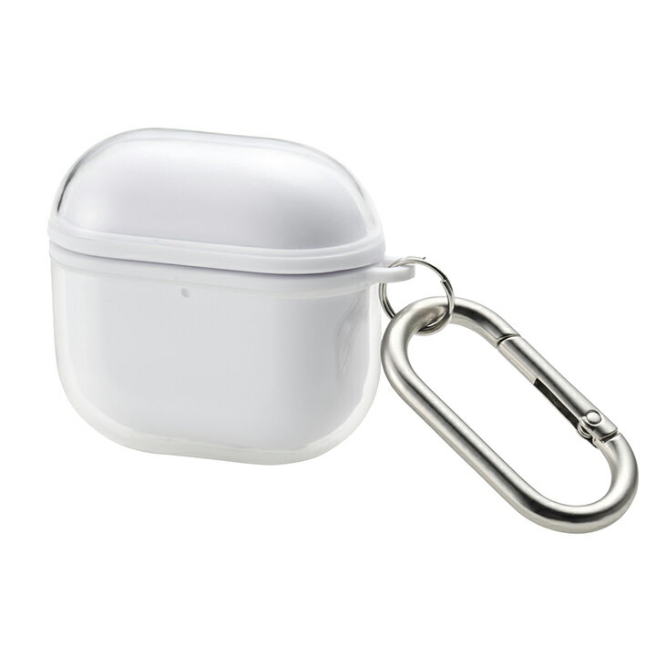 エレコム AirPods 第4世代 用 MUBRAIN ソフトケース エアバッグ エアポッズ ソフト ケース カバー ホワイト ELECOM AVA-AP06AIR2WH