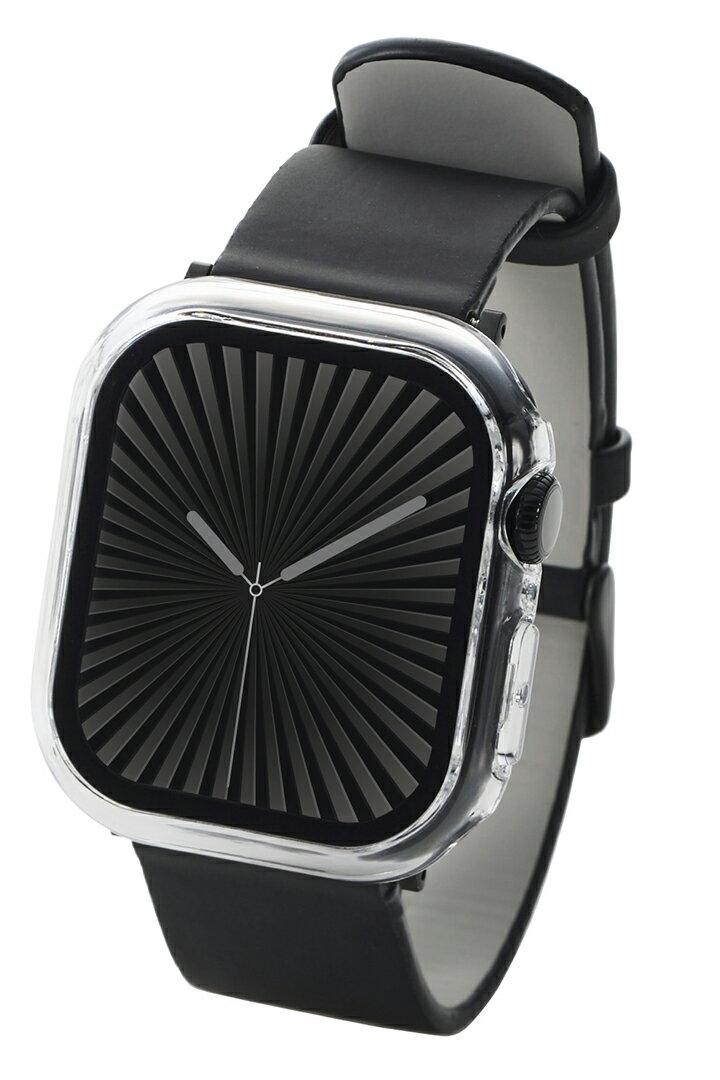 エレコム Apple Watch 42mm 用 フルカバーケース プレミアムガラス 高透明 AppleWatch 42 フルカバー ケース カバー クリア ELECOM AW-24BFCGCR