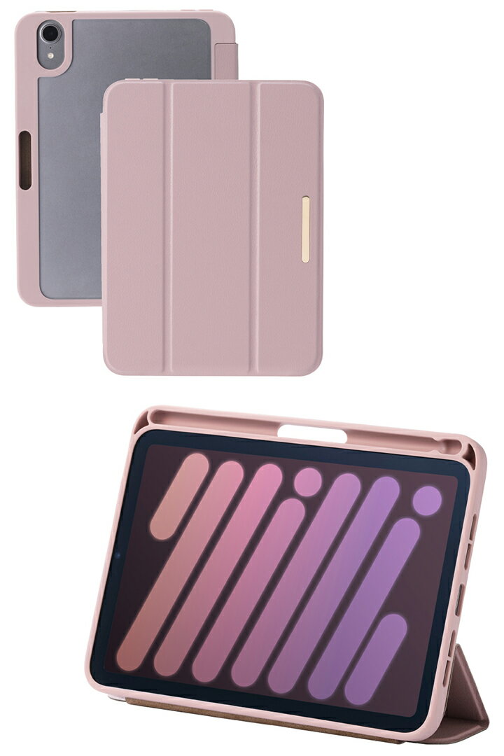 エレコム iPad mini A17 Pro 用 &me フラップケース ソフトレザー フリーアングル スリープ対応 iPadmini 8.3 ELECOM T...