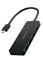 エレコム USBハブ Type-C 4ポート USB 5Gbps ハブ USBHUB バスパワー 4ポート 15cm タイプC ブラック U3HC-H040BK