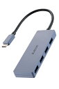 エレコム USBハブ Type-C 4ポート USB 5Gbps ハブ USBHUB バスパワー 4ポート 15cm タイプC ネイビー U3HC-H040NV
