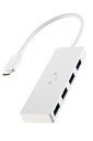 エレコム USBハブ Type-C 4ポート USB 5Gbps ハブ USBHUB バスパワー 4ポート 15cm タイプC ホワイトフェイス U3HC-H0...