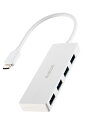 エレコム USBハブ Type-C 4ポート USB 5Gbps ハブ USBHUB バスパワー 4ポート 15cm タイプC ホワイト U3HC-H040WH