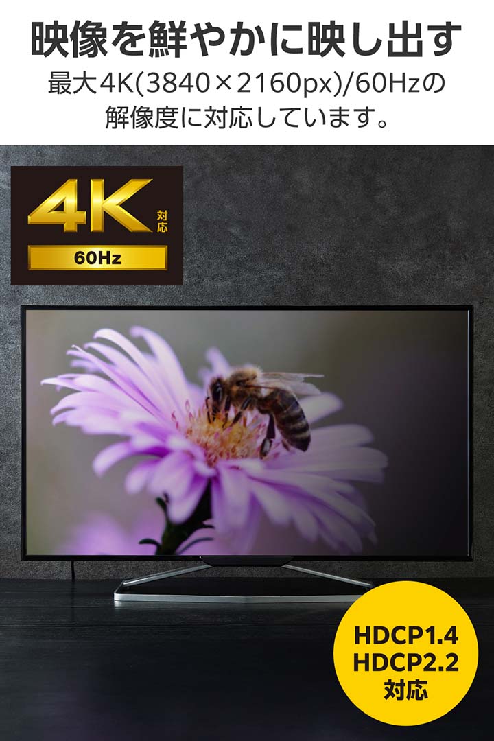 エレコム Type-C 映像変換アダプタ 1ポート TypeC-HDMI 4K60Hz シルバー ELECOM ECAD-CHDMIQGM4