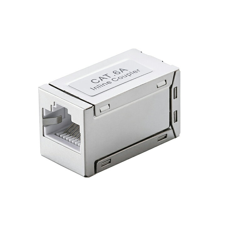 エレコム RJ45 中継コネクター Cat6A STP LANケーブル 延長 シルバー ELECOM LD-RJ45S6ASV