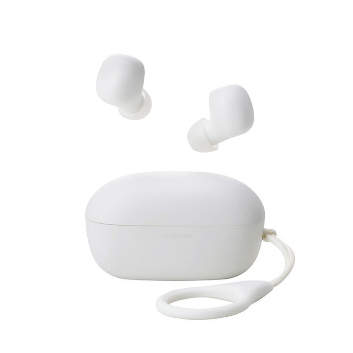 エレコム 完全ワイヤレスヘッドホン Bluetooth イヤホン マイク イヤーキャップ付...