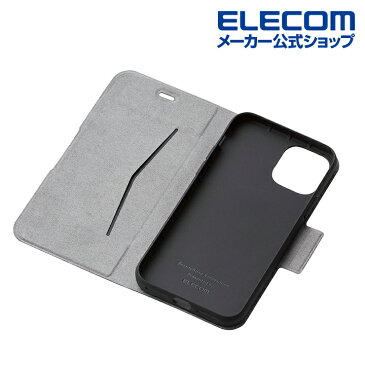 エレコム iPhone 11 Pro 用 ソフトレザーケース 薄型 磁石付 ケース カバー iphone5.8 iPhone11 Pro iPhone11Pro 新型 iPhone2019 5.8インチ 5.8 スマホケース 手帳 ソフト レザー シンプル ウルトラスリム 手帳型 ネイビー PM-A19BPLFUNV