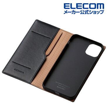 エレコム iPhone 11 Pro Max 用 ソフトレザーケース イタリアン Coronet ケース カバー iphone6.5 iPhone11 ProMax アイフォン 11 新型 iPhone2019 6.5インチ 6.5 スマホケース 手帳 ソフト レザー 手帳型ケース シンプル ソフトレザー 手帳型 ネロ PM-A19DPLFYILBK