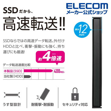 エレコム 外付け ポータブルSSD 250GB ポータブル 外付けSSD プレイステーション プレステ PS4 オススメ ブラック ESD-EJ0250GBK