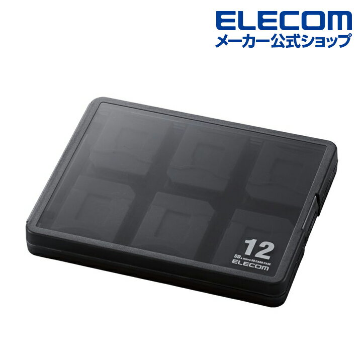 ���쥳�� SD�����ɥ����� SD microSD ������ ������ 12�� ��Ǽ ELECOM CMC-06NMC12