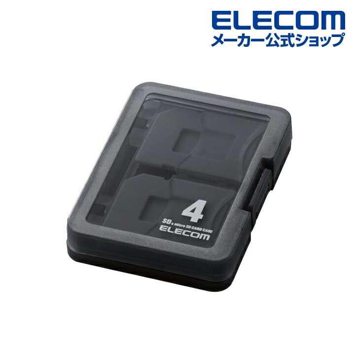 ���쥳�� SD�����ɥ����� SD microSD ������ ������ 4�� ��Ǽ ELECOM CMC-06NMC4