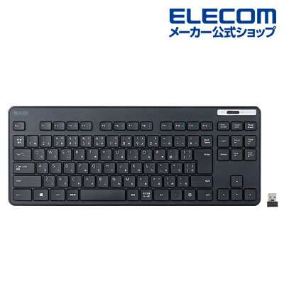 エレコム 無線キーボード コンパクトサイズ 無線 薄型 コンパクトキーボード メンブレン式 抗菌 ブラック Windows11 対応 ELECOM TK-FDM109TKBK - Image 3