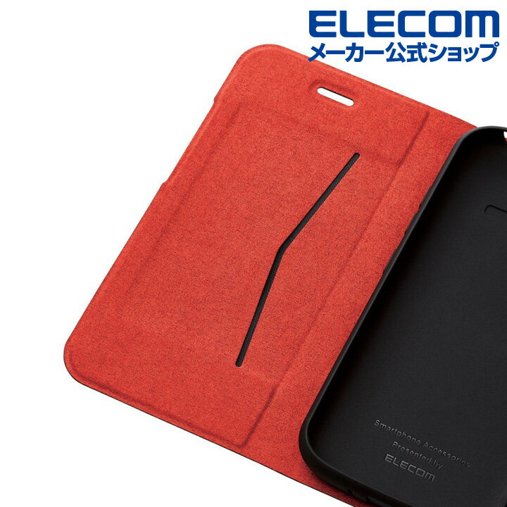 エレコム らくらくスマートフォン (F-52B) 用 ソフトレザーケース 薄型 磁石付 F-52B ケース カバー 手帳型 ウルトラスリム ブラック PM-F213PLFUBK