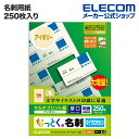 エレコム 名刺用紙 なっとく名刺 250枚 厚口 上質紙 アイボリー MT-JMN2IVZ