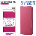 エレコム Galaxy S23 FE (SCG24) 用 Galaxy S23 FE ソフトレザーケース 薄型 磁石付 フラワーズ GalaxyS23 FE レ...