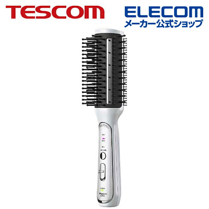 TESCOM ヘアアイロン ブラシアイロン コードレス 充電式 温度調整 海外対応 ホワイト 充電式 テスコム ACH10W