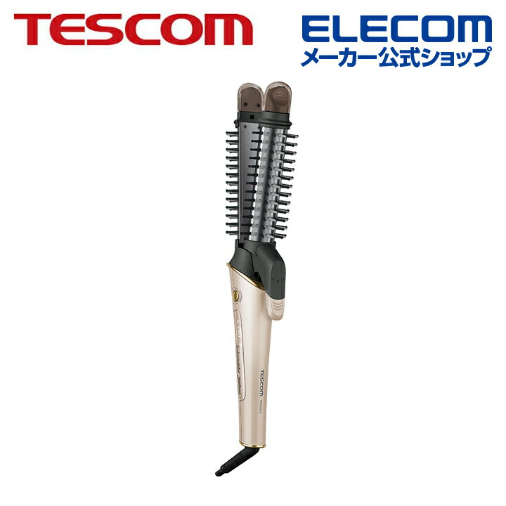 TESCOM ヘアーアイロン マイナスイオンブラシカール 26mm ゴールド テスコム TPH2820 N