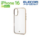 エレコム iPhone16 用 &me ソフトケース メタリックライン 2眼 6.1 スマホ ソフト ケース カバー ピンク PM-A24AUCTMLPN