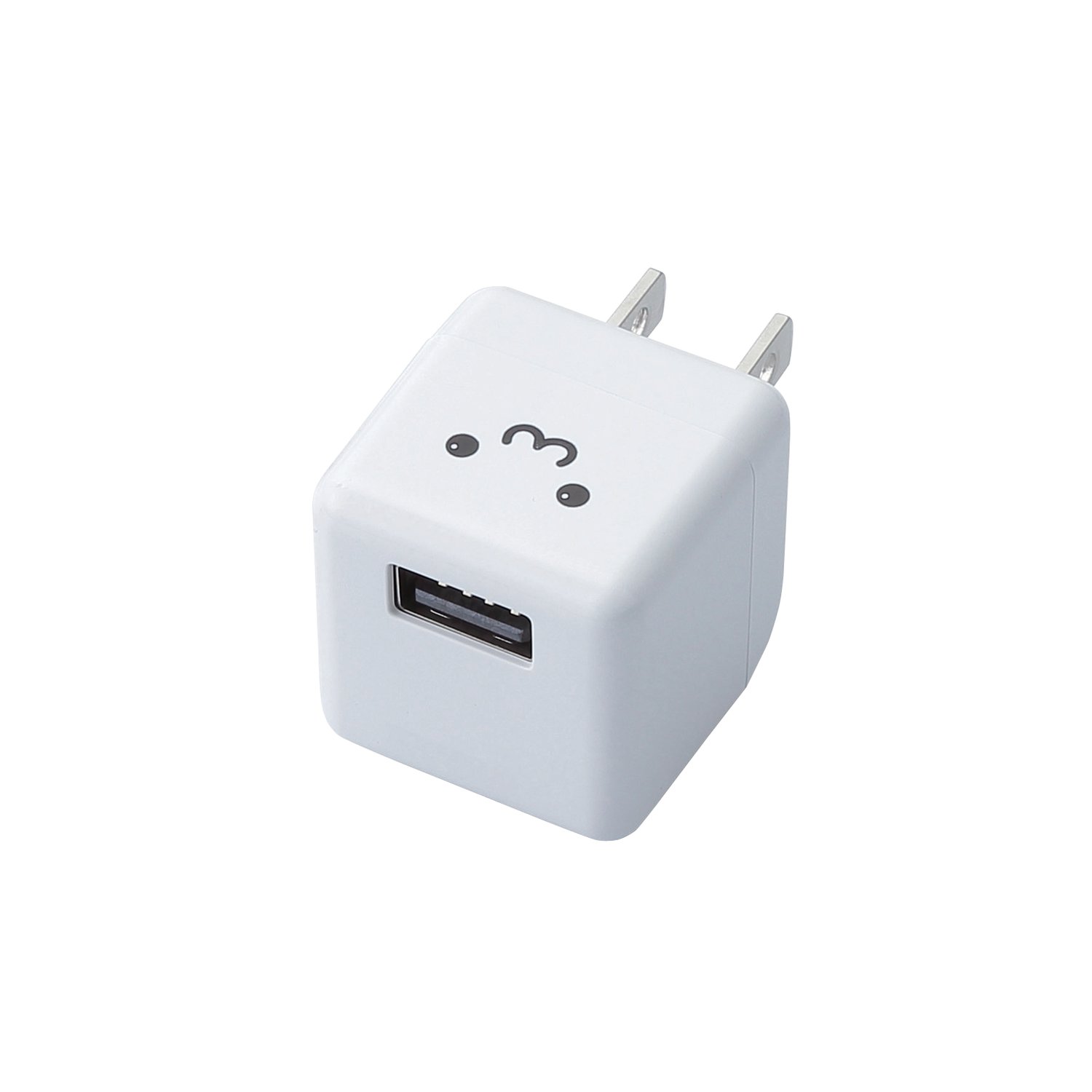 エレコム AC充電器 キューブ型 1.8A ホワイトフェイス ELECOM AVA-ACUBN003F1