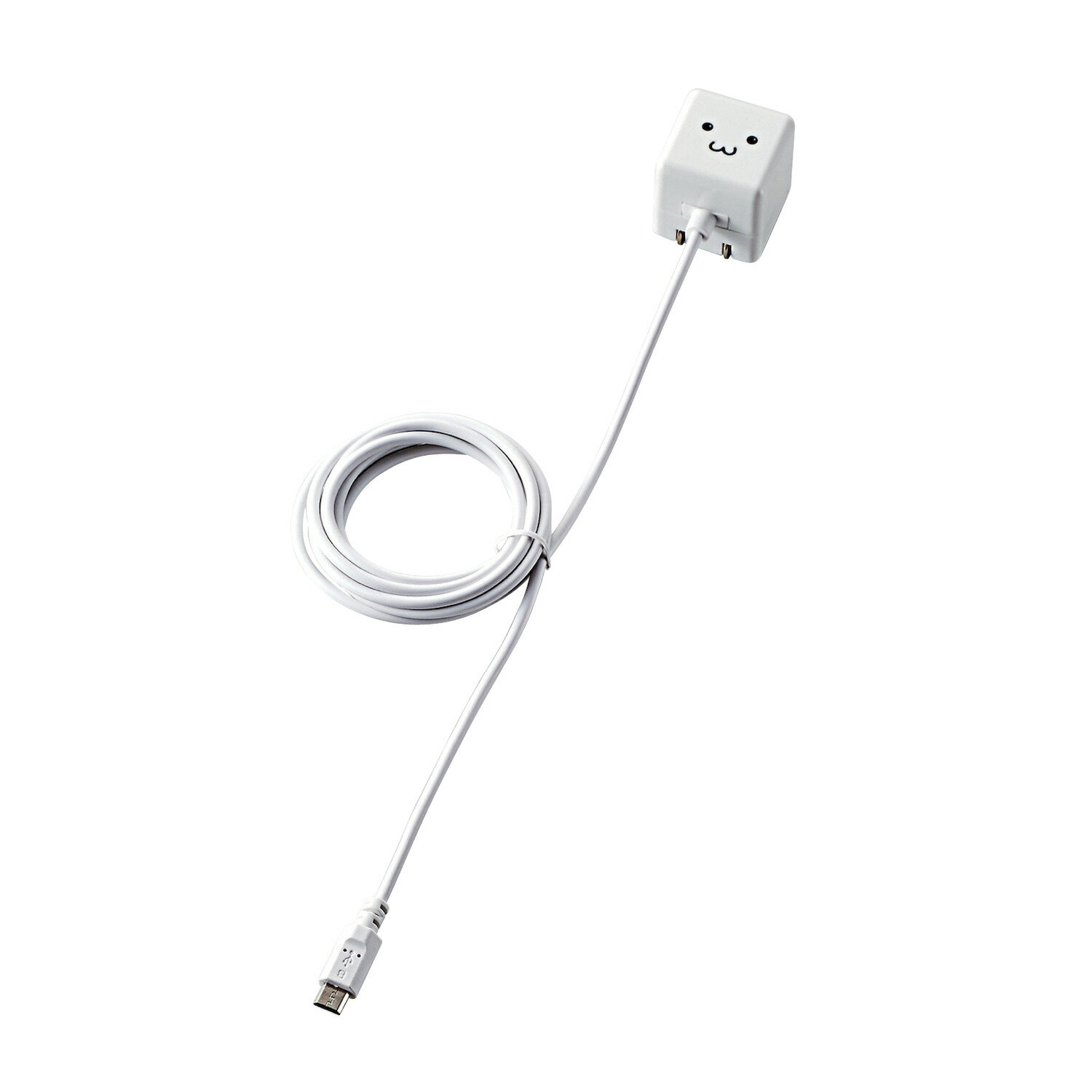 エレコム ケーブル一体型スマホ用AC充電器(高寿命・1A)/1.5m ELECOM MPA-ACMAC155WF