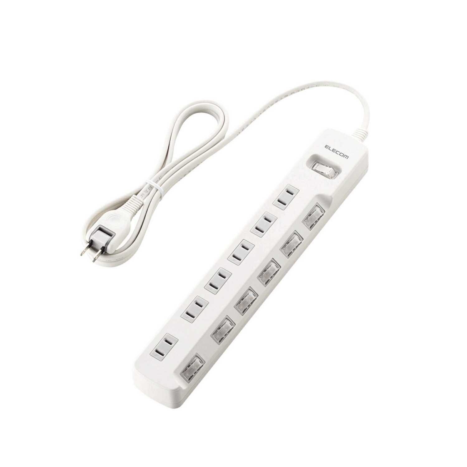 ���쥳�� �Ÿ����å� 2m ���󥻥�� ��Ĺ������ ���å� ���󥻥�ȥ��å� �������� �����å� �� �ʥ��� 6�ĸ� 2m �ۥ磻�� ELECOM T-E7A-2620WH