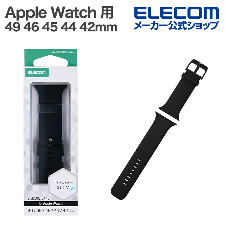 ���쥳�� Apple Watch �� ���ꥳ��Х�� TOUGH SLIM 49 45 44 42mm �Х�� ���ꥳ�� TOUGH SLIM �֥�å� ELE...