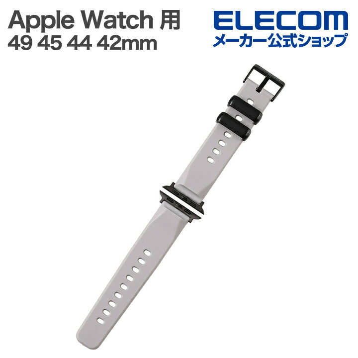 ���쥳�� Apple Watch �� �Х�� ZEROSHOCK 49 45 44 42mm �Х�� TPU ZEROSHOCK ���졼 ELECOM AW-2...