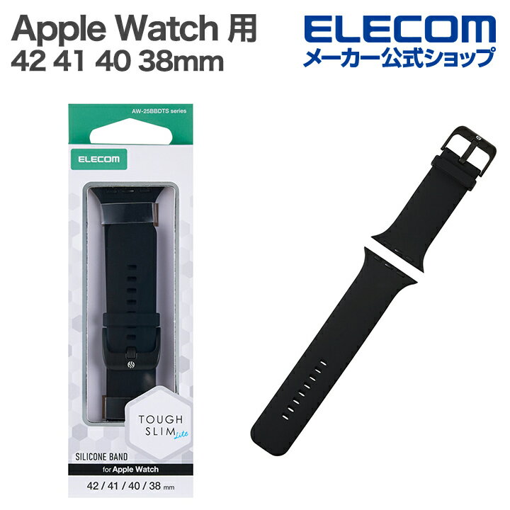 ���쥳�� Apple Watch �� ���ꥳ��Х�� TOUGH SLIM 41 40 38mm �Х�� ���ꥳ�� TOUGH SLIM �֥�å� ELECOM...
