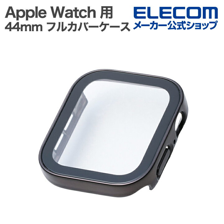 樂天商城 - エレコム Apple Watch 44mm 用 フルカバーケース プレミアムガラス 高透明 防水 フルカバーケース プレミアムガラス 高透明 防水 ブラック ELECOM AW-25DFCGEBK