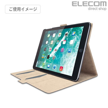 エレコム iPad (第6世代) フラップカバー ソフトレザーケース スリープモード対応 フリーアングル ピンク TB-A18RWVFUPN