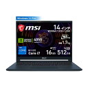 【14インチ小型・軽量1.7kg】【第13世代Core i7 & RTX4050搭載】MSIゲーミングノートPC Stealth14Studio メモリ16GB/SSD512GB/14インチ(2)