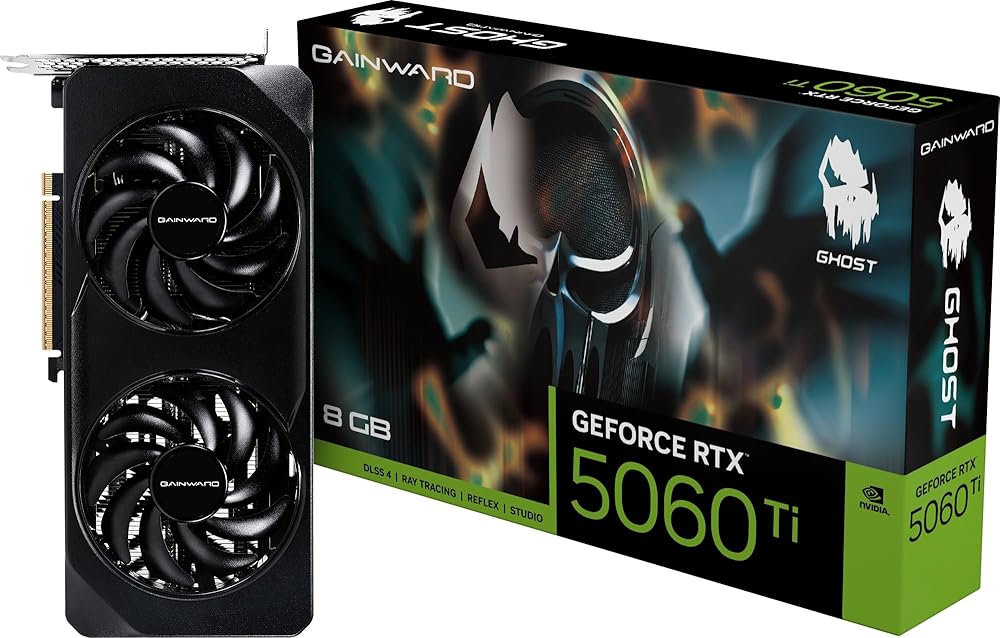 GAINWARD RTX 5060 Ti GHOST 8GB GDDR7 128bit 3-DP HDMI グラフィックスボード NE7506T019P1-GB2062B VD9127