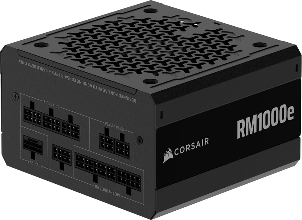 CORSAIR RM1000e 2025モデル PC電源ユニット 1000W PCIE 5.1 対応 ATX 3.1 認証済 フルモジュラー 12V-2x6 ケーブル付属 CP-9020297-JP