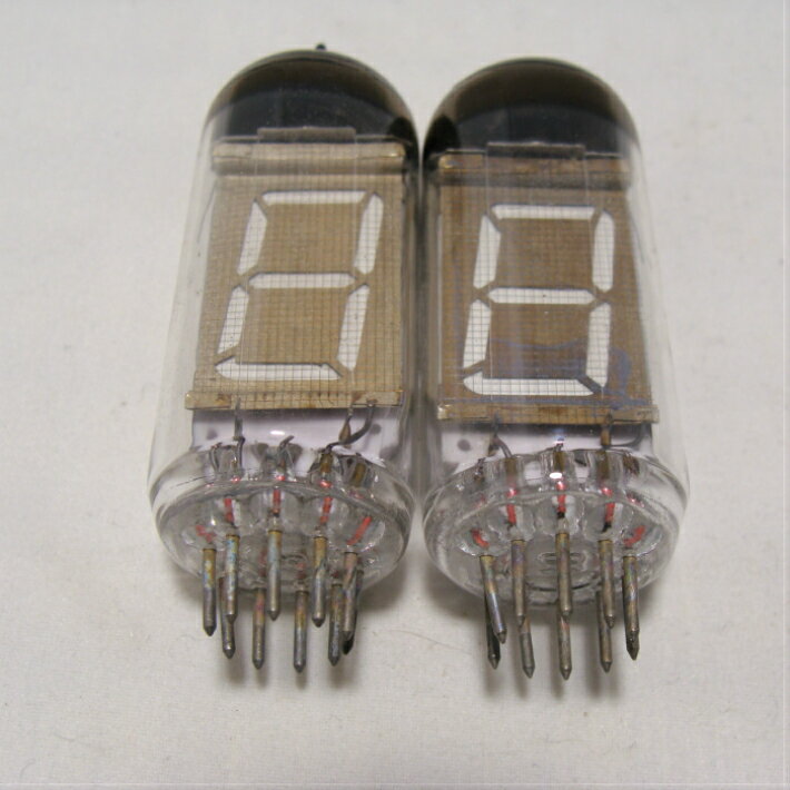 ロシア製蛍光表示管 VFD IV-12 時計等に 自作パーツ 電子部品 ニキシー 2本セット