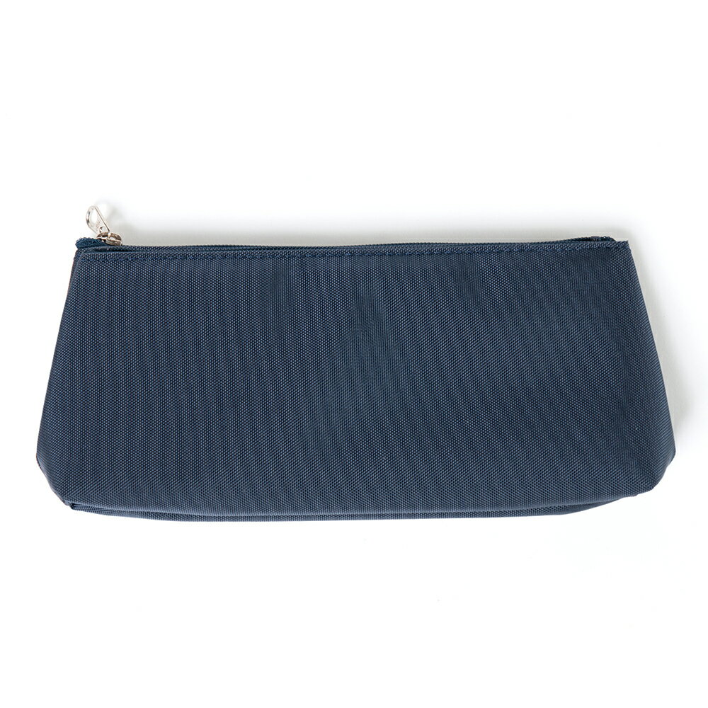 [ポスト投函送料無料] 紺色無地シンプルナイロンペンケース 【お受験スリッパの●エレガンテ・ポポ】のサムネイル