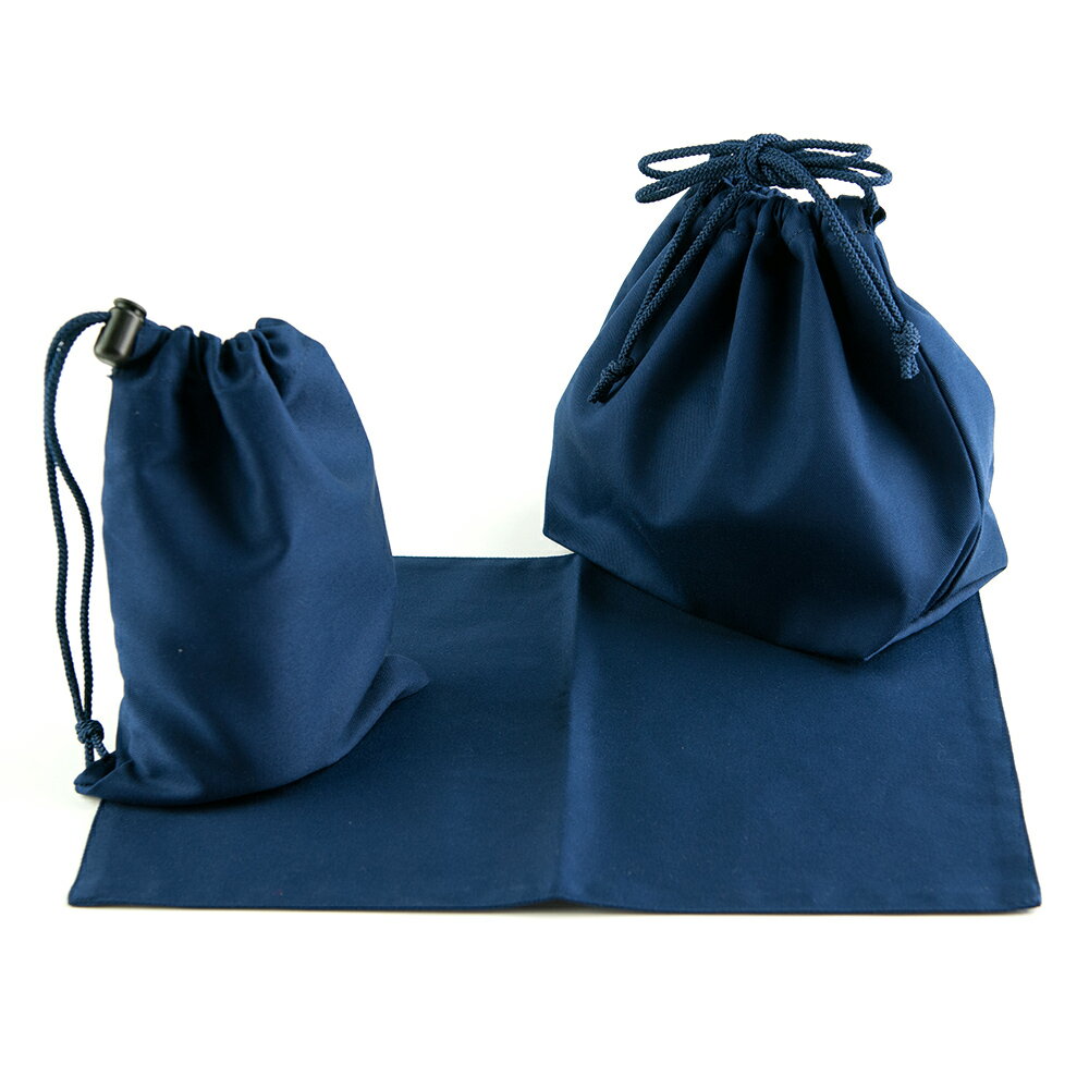 ランチ3点セット 紺色無地 【お受験用品の店●エレガンテ・ポポ】のサムネイル