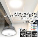 シーリングライト 小型 600lm 人感センサー おしゃれ 小型 薄型 人感センサー付 600lm 電球色 昼白色 昼光色 LEDライト 照明 電気 電灯 節電...