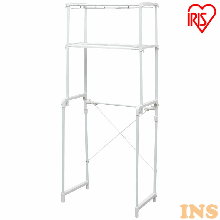 ランドリーラック 防水パン おしゃれ 洗面所 伸縮 2段 LR-16P 洗濯機ラック ラック 洗濯機収納 洗濯ラック 収納 ランドリー収納 収納棚 洗濯機 洗濯...