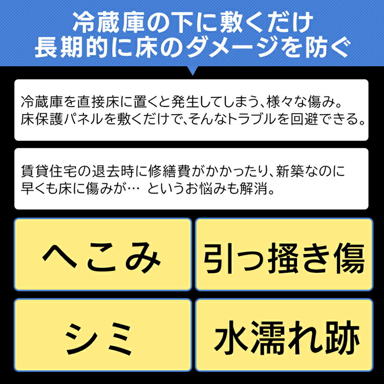 《P5倍！18日～21日10時まで》★豊富な6サイズ展開★冷蔵庫 マット XS～LLサイズ 200L以下 200L~600L 600L以上 透明 ポリカーボネート アイリスオーヤマ キズ防止 凹み防止 床暖房対応 ワインセラー 傷防止 下敷き 透明 傷防止 マット 冷蔵庫下 フローリング 2