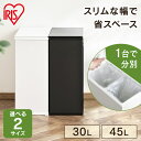 ゴミ箱 分別 30L 45L おしゃれ ふた付き スリム コンパクト キッチン スチールペール ごみ箱 ダストボックス 蓋付き シンプル 省スペース 見えない ...
